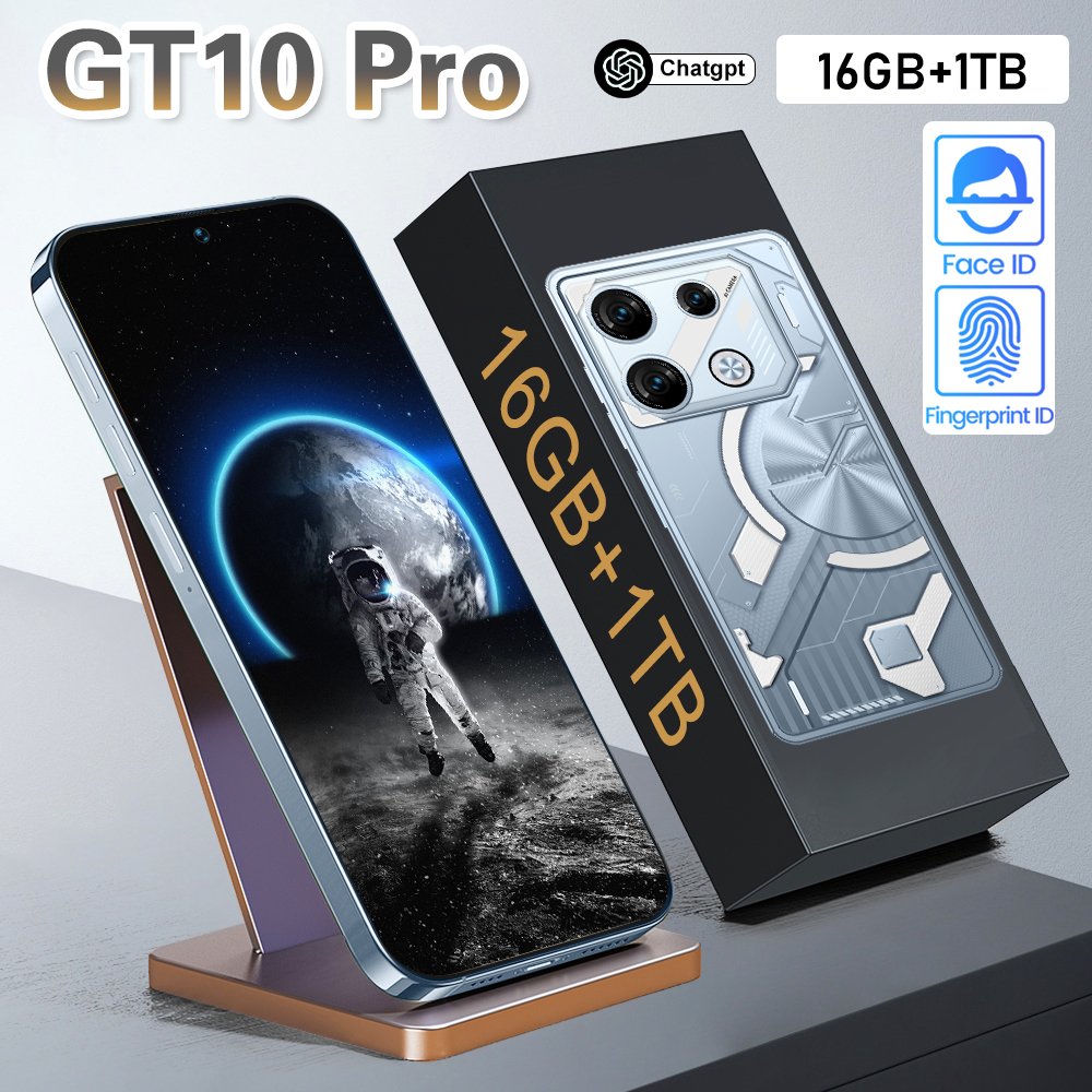 2024 new arrival Hot sell 5G smartphone GT10pro 16GB+1TB large internal memory 3G /4G Android cellphone Ready to ship