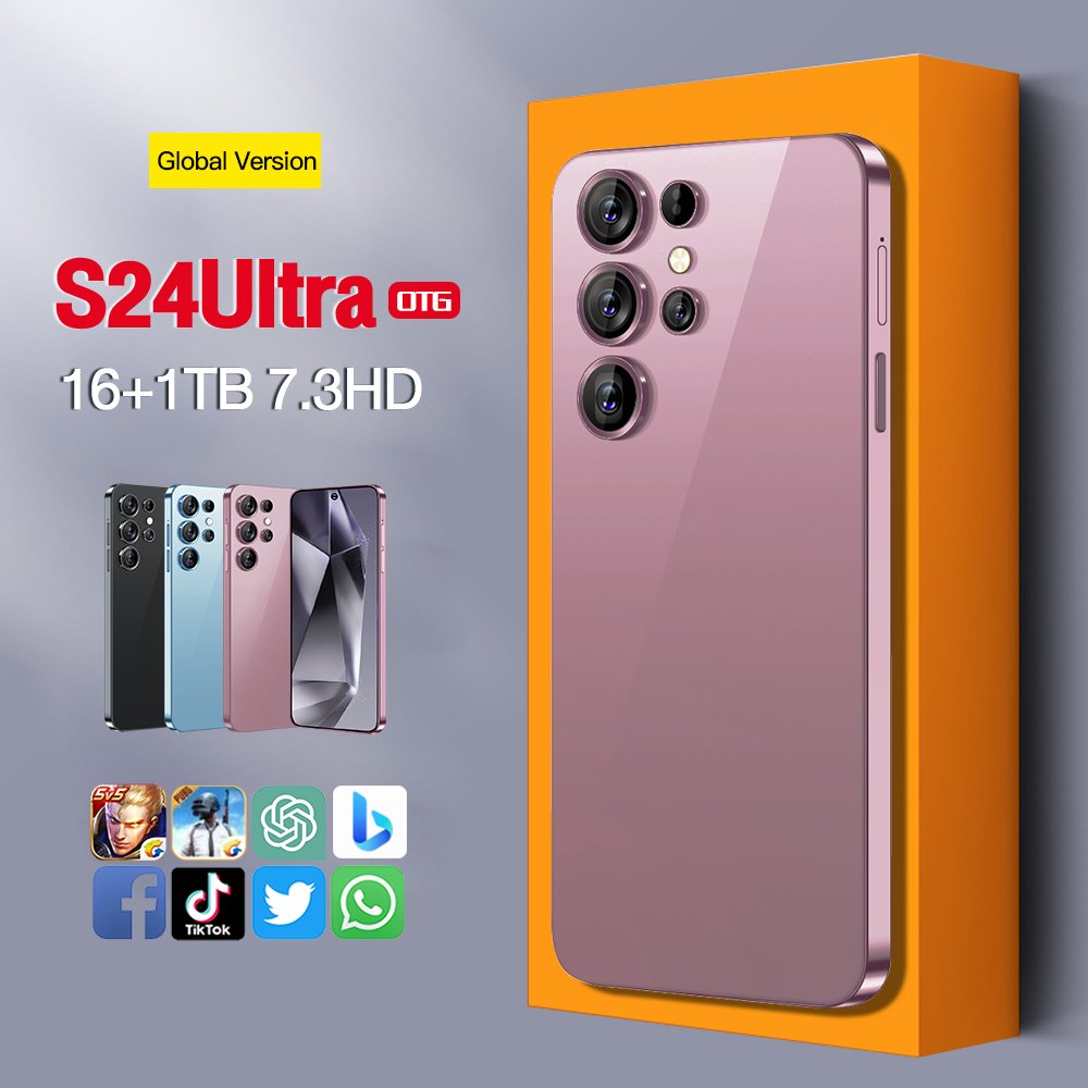 2024 Brand New S24 Ultra Phone 6.8 inch 512GB 4G 5G Smartphones Have Logo And Original Packing for Clone Version S24 ultra