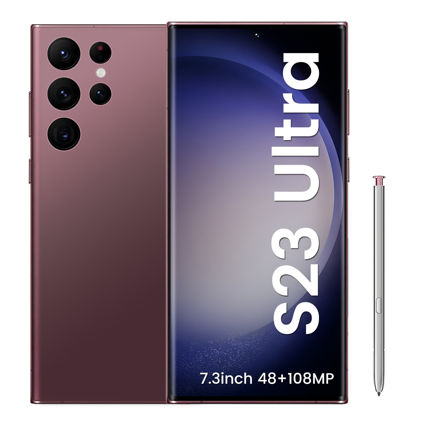 New PHONE S23 Ultra 16GB+1TB 5G 7.2-inch MTK6889 48MP 108MP with built-in pen Android 12 smartphone