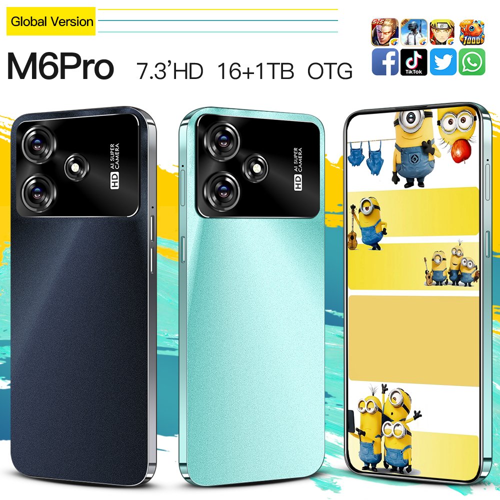 Original 5G Smartphone For M6 Pro Brand New Gaming Mobile Phone Smart Phone 16G 1T 256G Cheap Telephone Intelligent