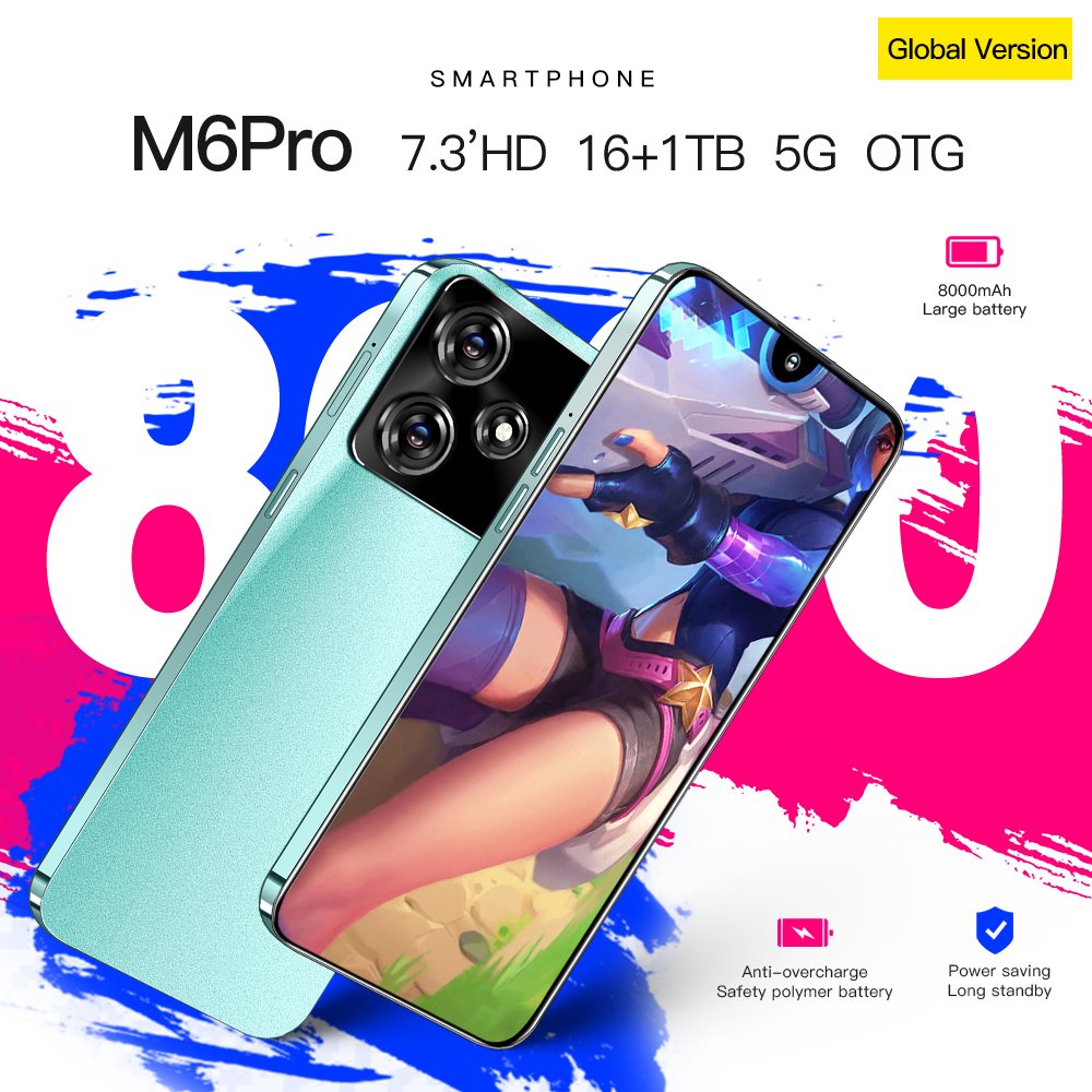 Original 5G Smartphone For M6 Pro Brand New Gaming Mobile Phone Smart Phone 16G 1T 256G Cheap Telephone Intelligent