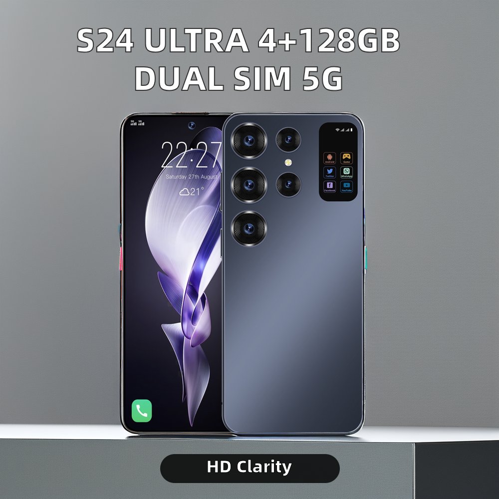 S24 Ultra Smartphone 4+128 GB Unlocked Android 8.1 Dual SIM Waterproof Gaming Smart Screen Global Version 512 GB ROM for SAMSON