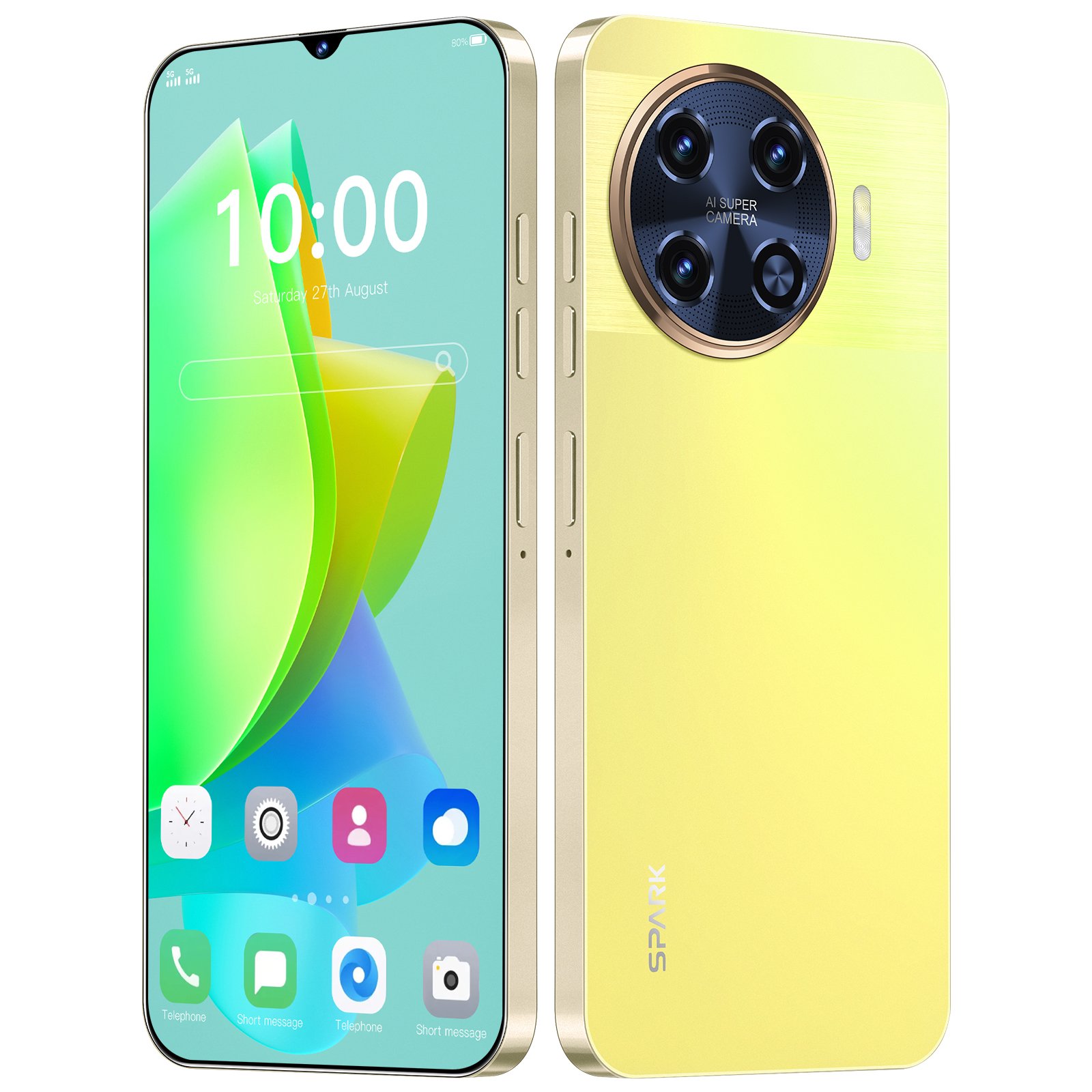 New 5G Android smartphone with 7.3-inch screen and 16+1TB dual card facial recognition fingerprint unlocking for mobile phones