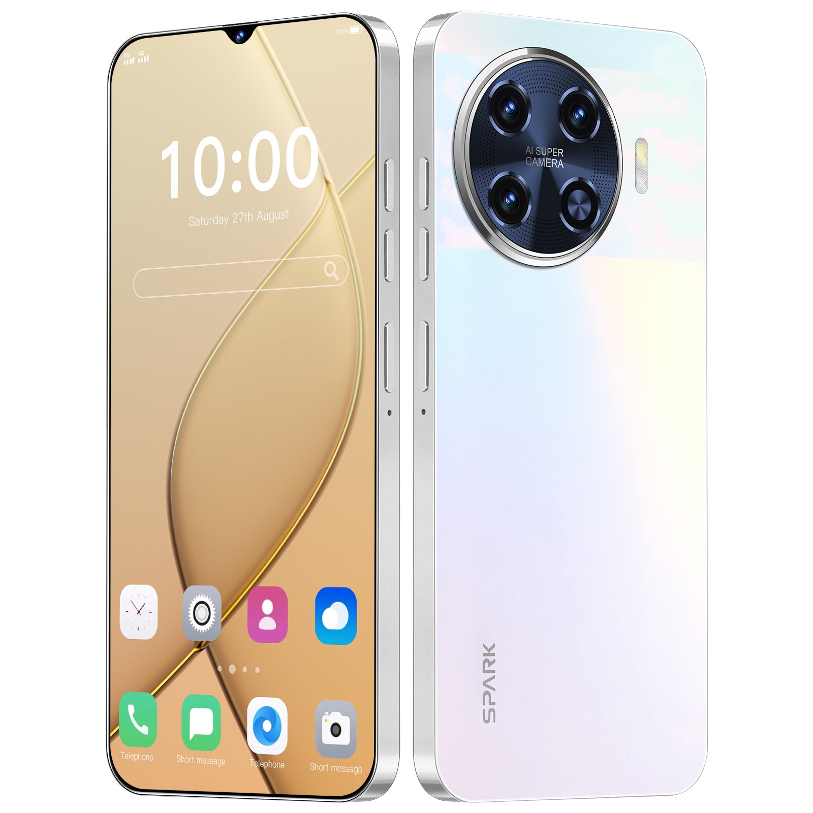 New 5G Android smartphone with 7.3-inch screen and 16+1TB dual card facial recognition fingerprint unlocking for mobile phones