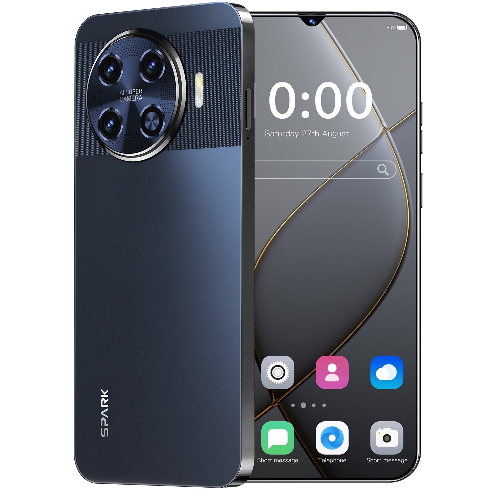 New 5G Android smartphone with 7.3-inch screen and 16+1TB dual card facial recognition fingerprint unlocking for mobile phones