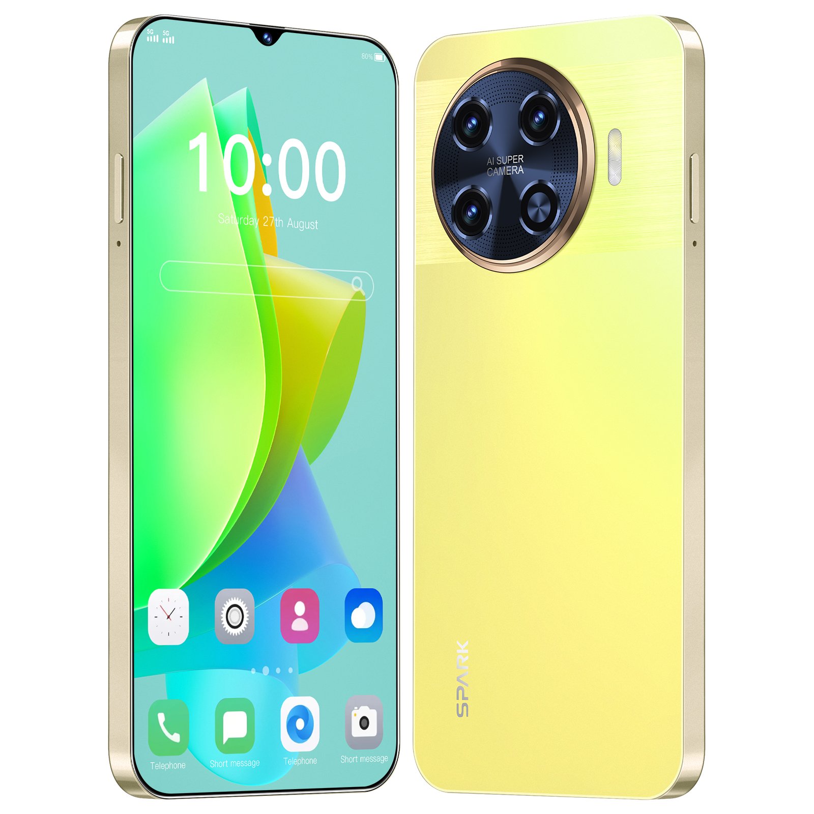 New 5G Android smartphone with 7.3-inch screen and 16+1TB dual card facial recognition fingerprint unlocking for mobile phones