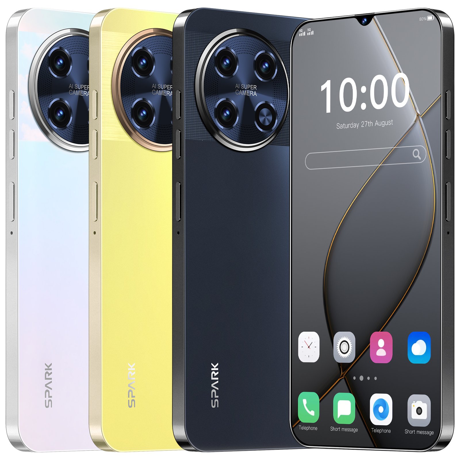 New 5G Android smartphone with 7.3-inch screen and 16+1TB dual card facial recognition fingerprint unlocking for mobile phones