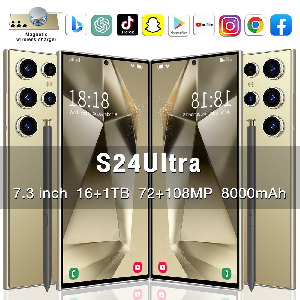 2024 Brand New S24 Ultra Phone 6.8 inch 1TB 4G 5G Smartphones Have Logo And Original Packing for Clone Version S24 ultra