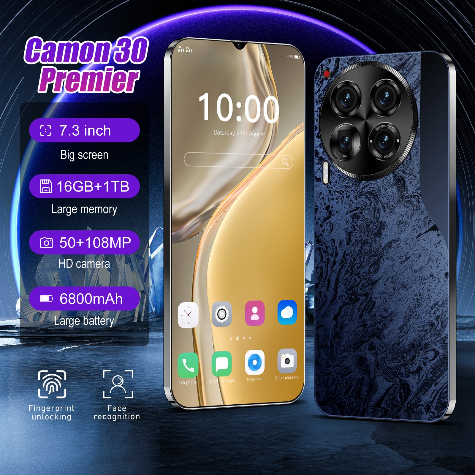Global Unlocked Camon 30 Premier 5G - 7.3-inch Wholesale 4G/5G Android Smartphone
