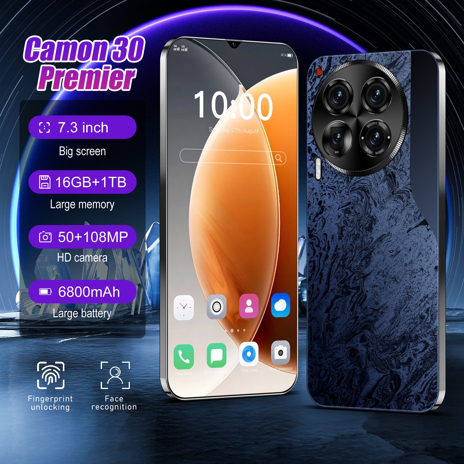 Global Unlocked Camon 30 Premier 5G - 7.3-inch Wholesale 4G/5G Android Smartphone