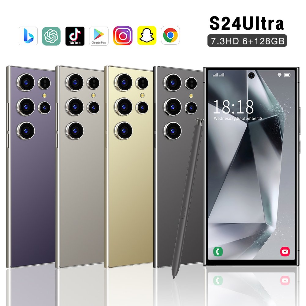 6+128G Galaxy S24 Ultra smartphone 7.3inch telephone Fast Charging Unlock S-Pen 4G WIFI android S23 S24 mobile phone