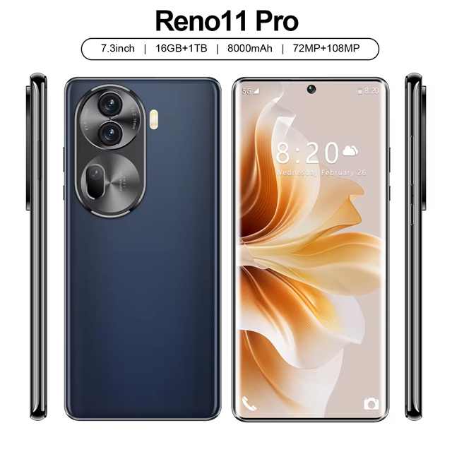 Brand New Android Smartphones 4G RENO 11 Pro 64gb phone 4-Core Global Version Cellphones Mobile 4G RENO 11 Pro Smart phones