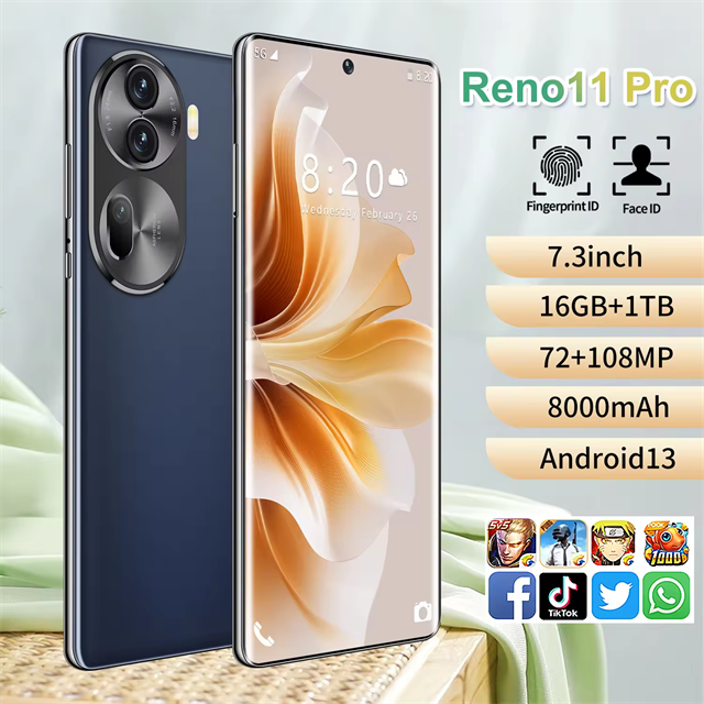 Brand New Android Smartphones 4G RENO 11 Pro 64gb phone 4-Core Global Version Cellphones Mobile 4G RENO 11 Pro Smart phones
