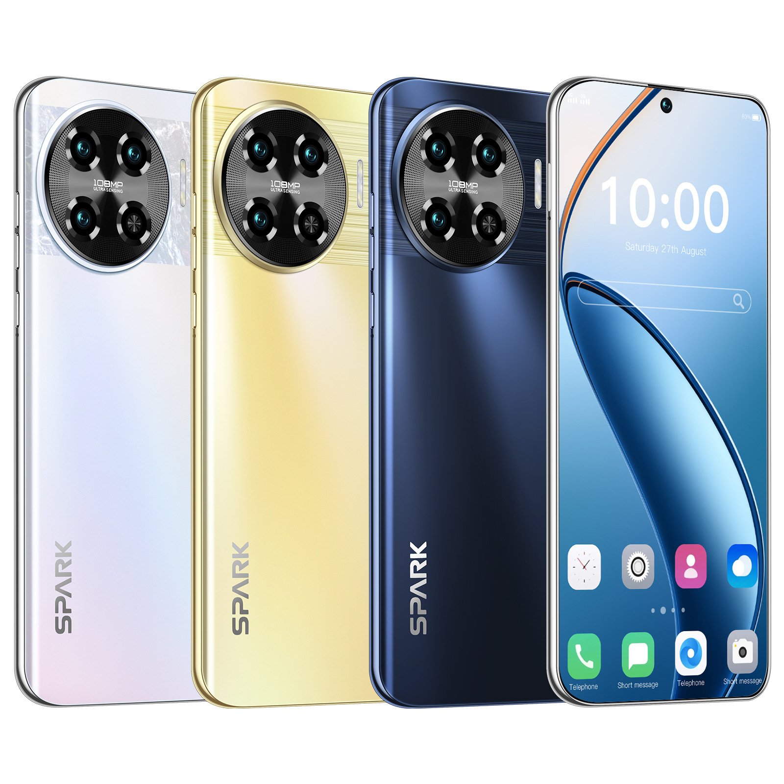 Hot selling Spark 30 super large high definition screen mobile phone 16GB+1TB tecno dual SIM dual standby 5G smartphone