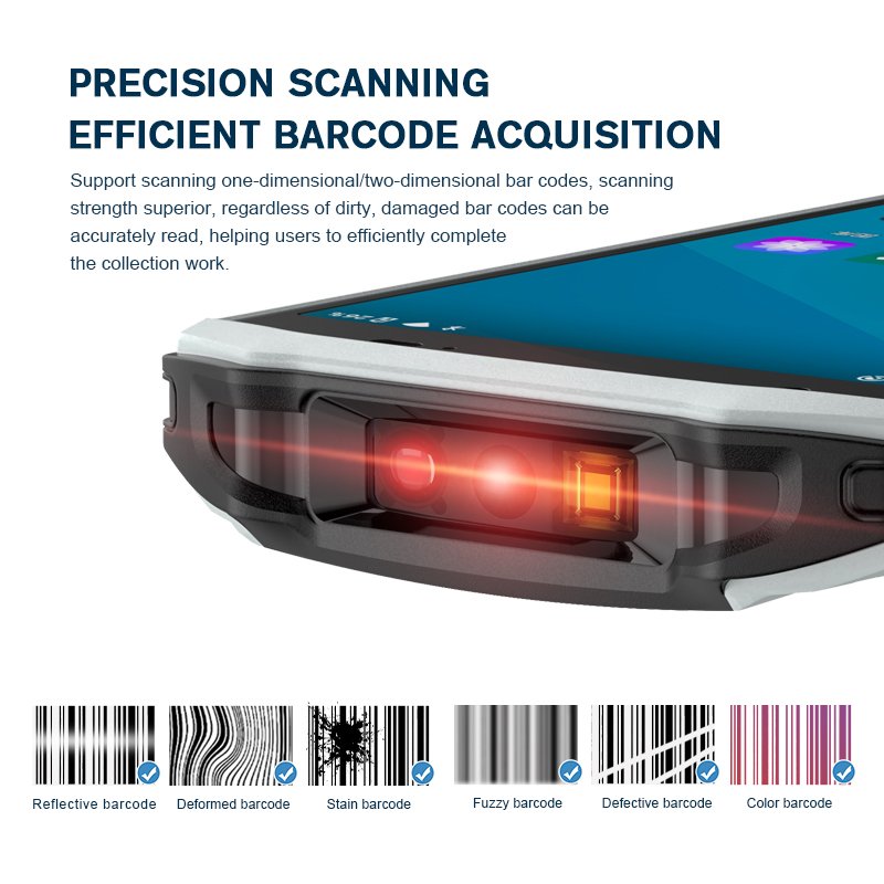 Original 5G Rugged Mobile Touch Computer Handheld 1D 2D Barcode Scanner Android PDA Rugged IP65 5.5inch With WIFI NFC