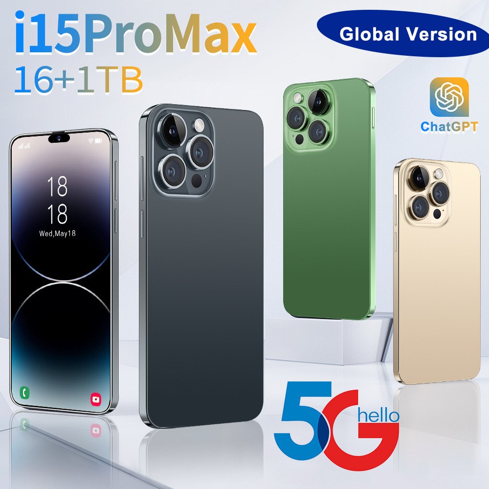 Best Smartphone 15 pro max 4G 5G smartphone 6GB+128GB unlocked cell phone 15 pro max with true memory