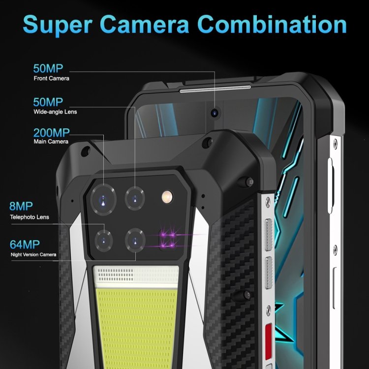 High quality original 8849 Unihertz 8849 Tank 3 Android 13 5G smartphone 23800mAh 16GB+512GB 120W night vision 5G mobile phones