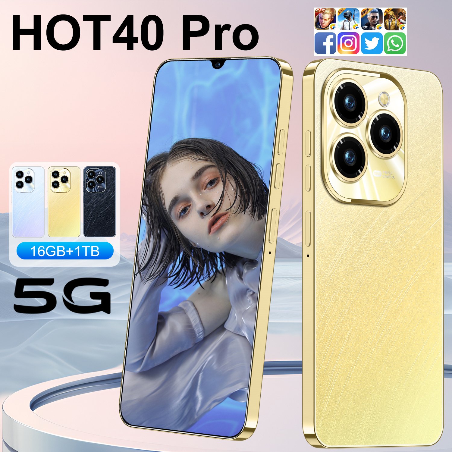 Hot40 Pro Android Mobile phone 5G smartphone new 6.8-inch incell screen true 4G all-in-one android phone