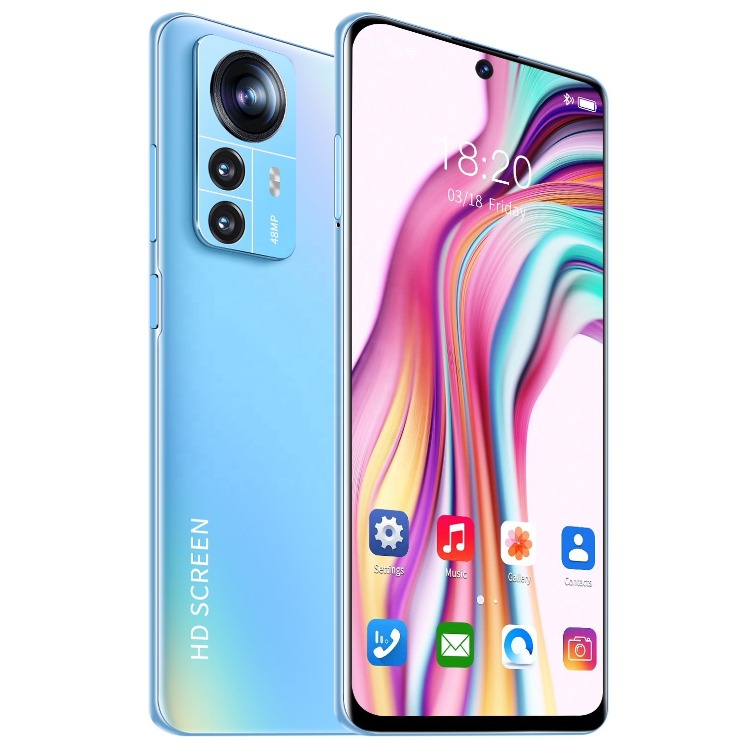 Popular Android Smartphone 7.8inch Full Screen Face Fingerprint Unlock Gaming Mobile Phone Global Version 16GB+512GB Cellphone