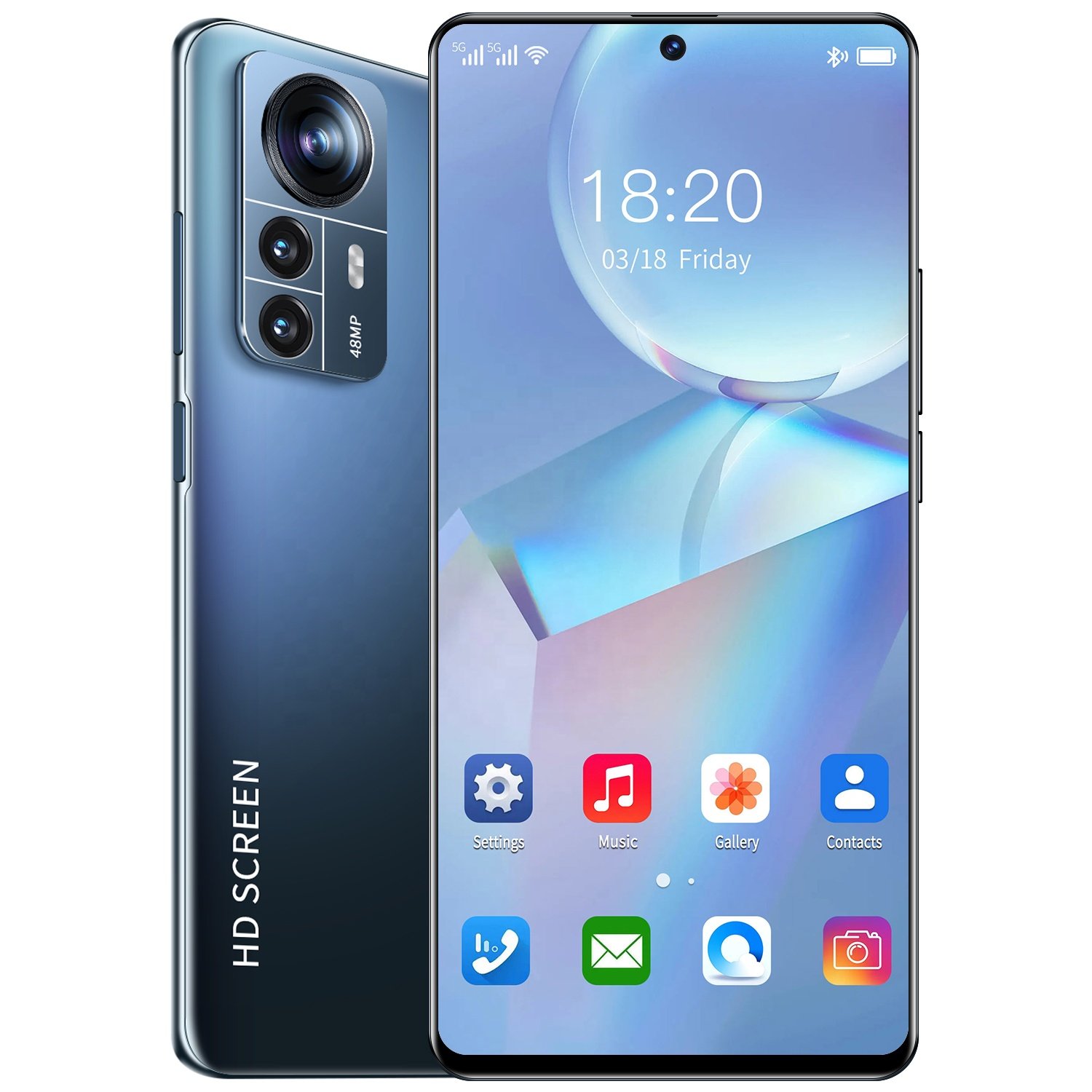 Popular Android Smartphone 7.8inch Full Screen Face Fingerprint Unlock Gaming Mobile Phone Global Version 16GB+512GB Cellphone