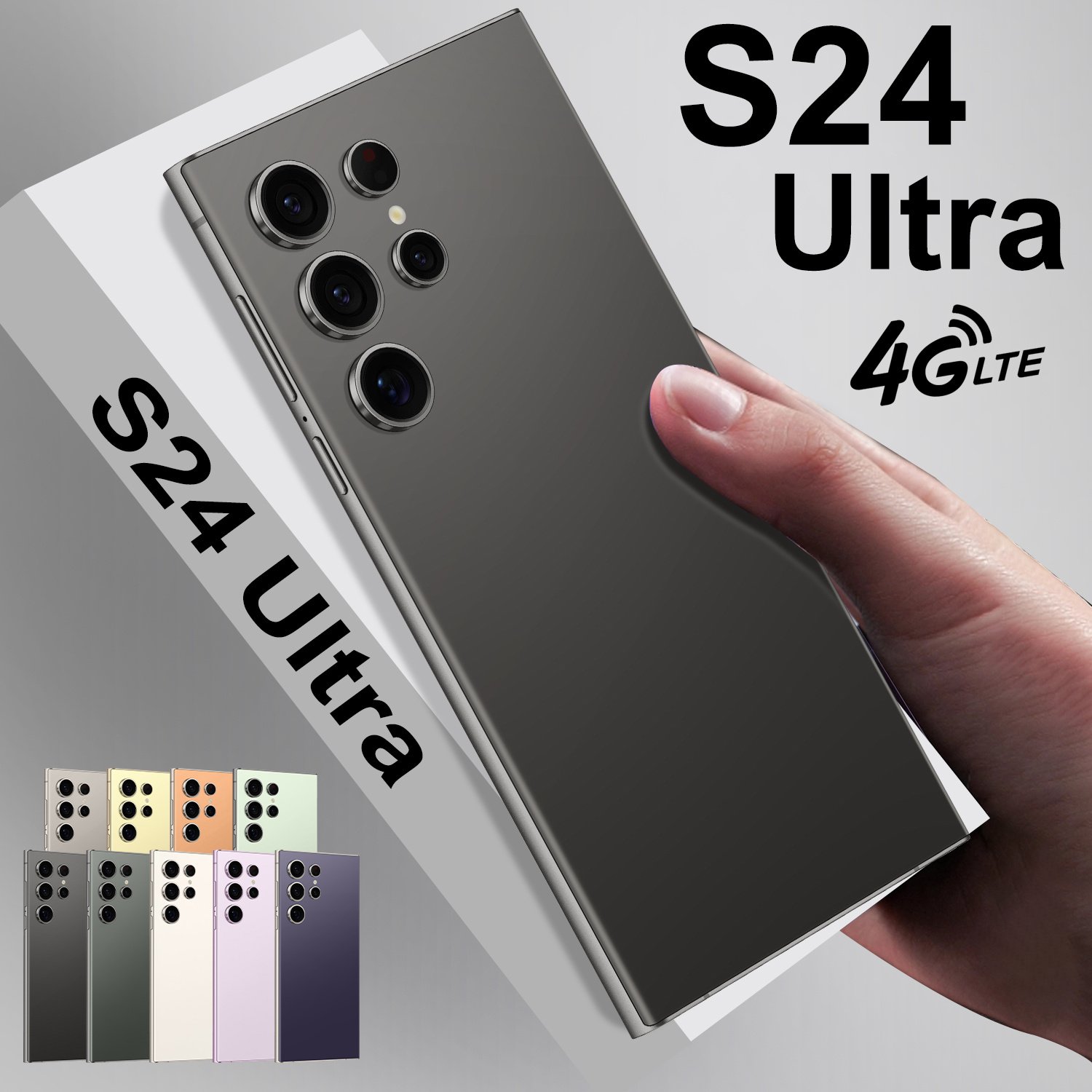 S24 Ultra 5G Smartphone 6.8 Inch Display Unlocked Dual SIM Rear Smart mobile phone odm 3+64gb