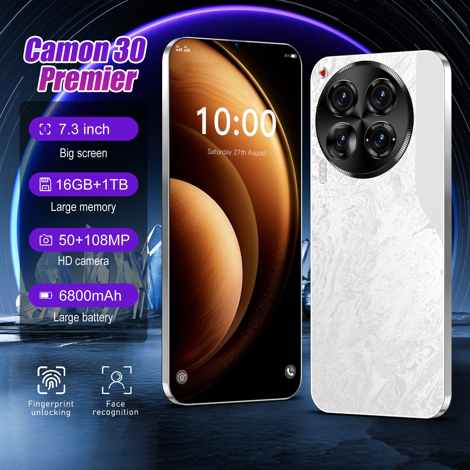 Original Camon 30 Premier 5G smartphone 16GB RAM 1TB 2SIM Cellphone Wholesale Android mobile phones
