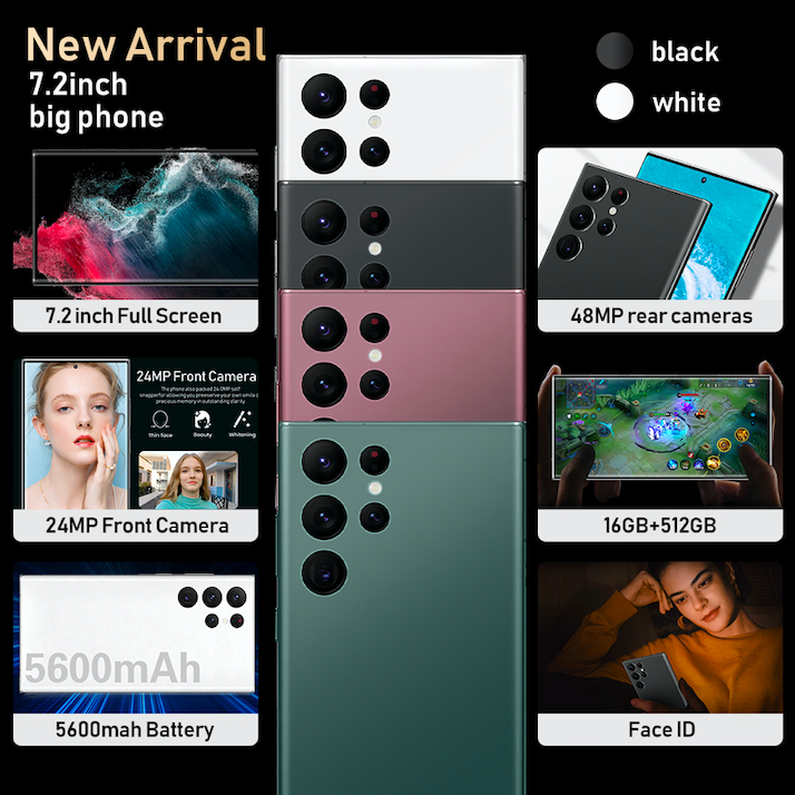 S22 Ultra 16gb+1tb Smart Android Phone 6800mah 5g Dual Sim Dual Standby Unlocked Smartphone S22 Ultra S22 Ultra