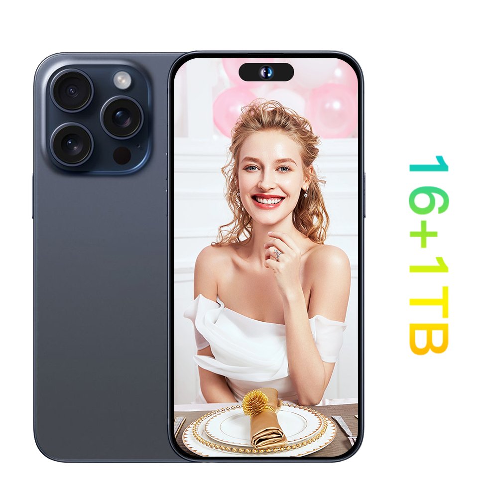 15 Pro Max 7.3inch Android 16gb+1tb Unlocked LTE Mobile Phone with HD LED Display and Android 13 English Operating Language