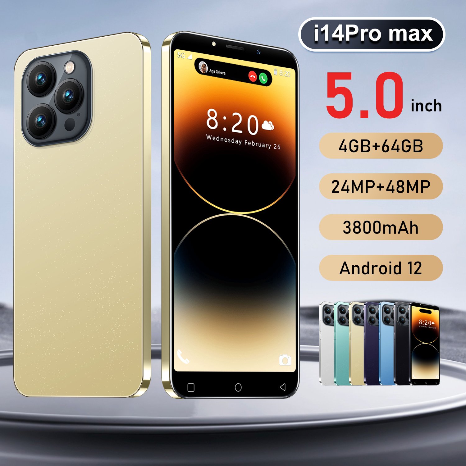 Hot selling original 14 Pro Max 16GB+512GB unlocked 5G smartphone 8800Mah fast charging 6.7inch large screen Android phone