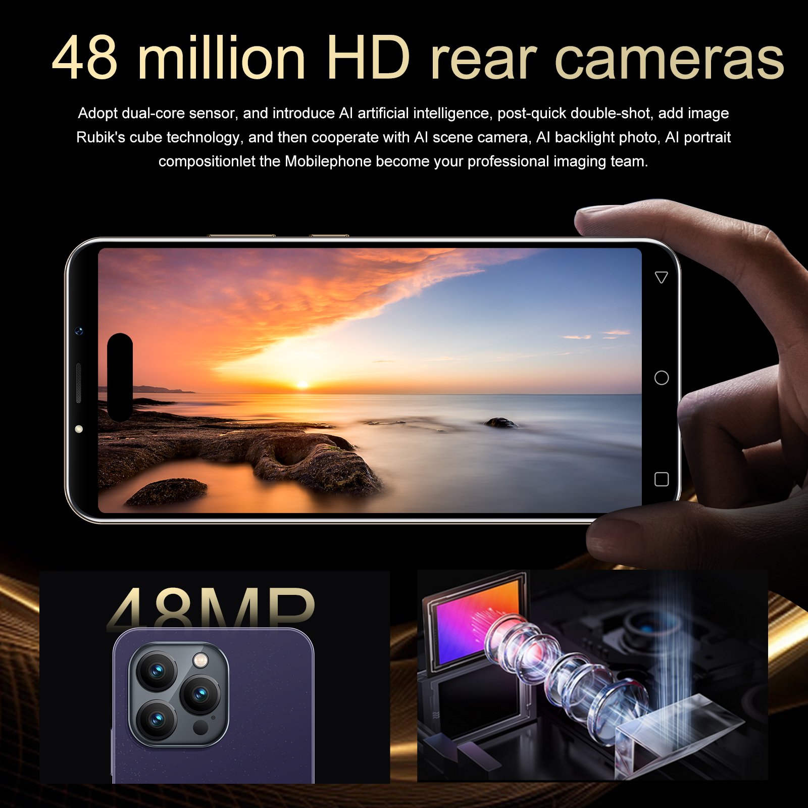 Hot selling original 14 Pro Max 16GB+512GB unlocked 5G smartphone 8800Mah fast charging 6.7inch large screen Android phone