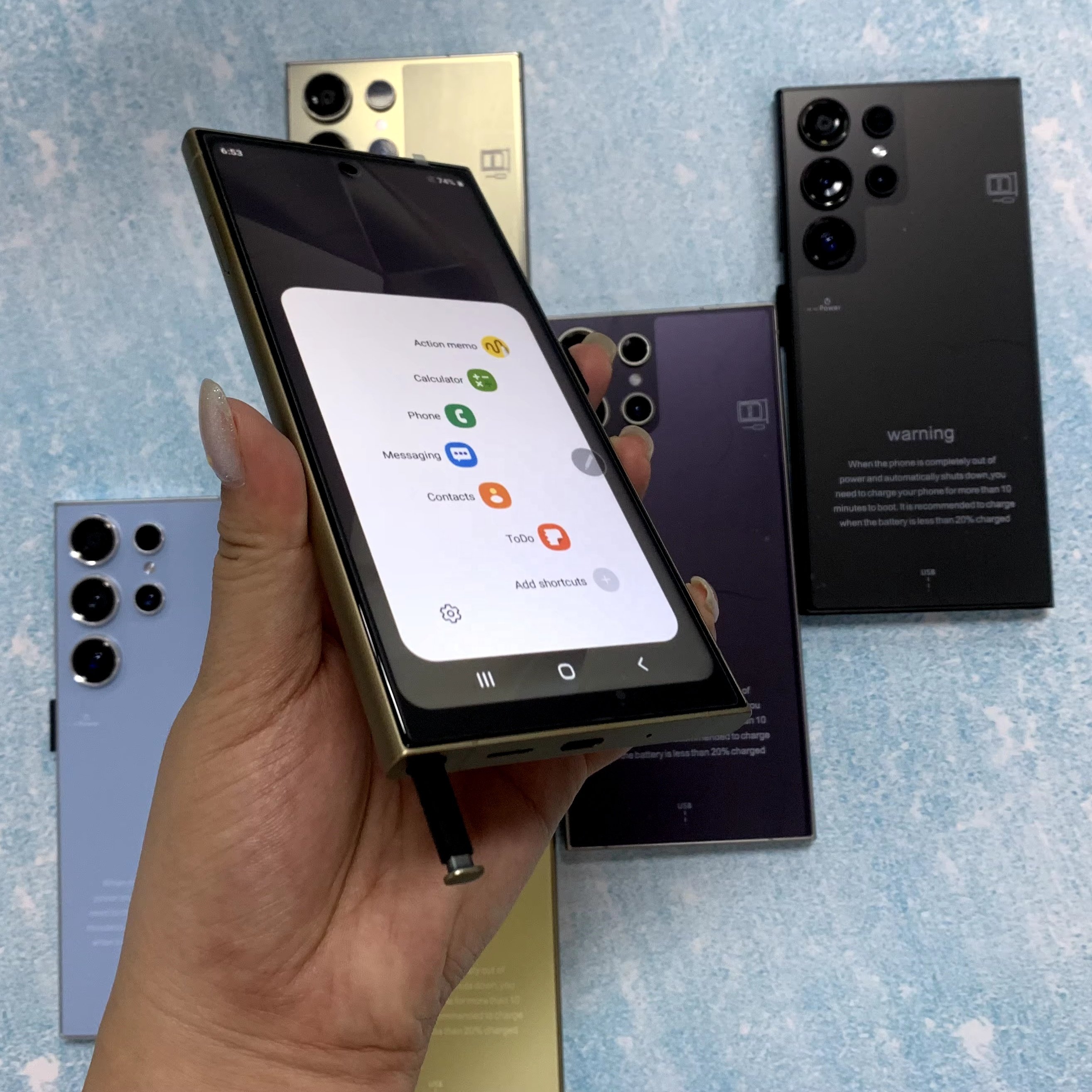 Global Version S24 Ultra 5G Smartphone 7.3 Inch HD Screen 6GB 128GB Storage Dual Sim French/Spanish Operating 108MP Built-in Pen