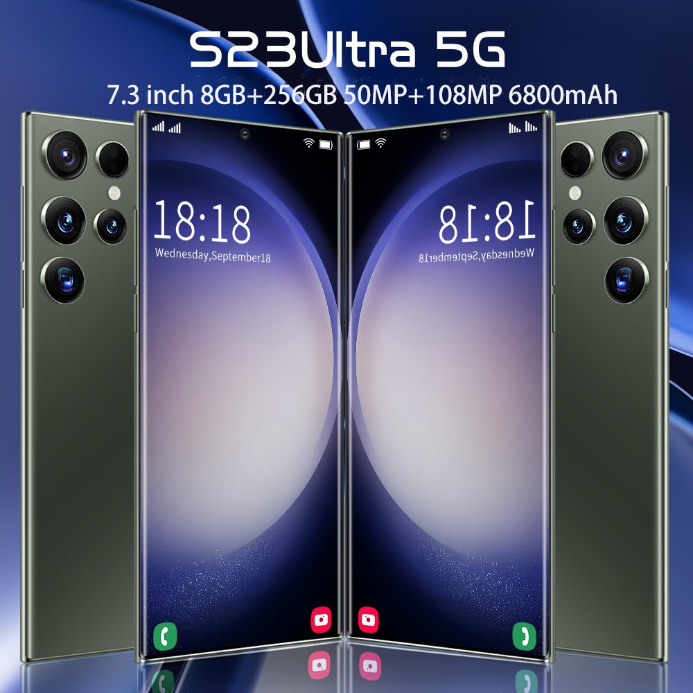 S23Ultra Smart Mobile Phone 4G Network Unlocked Type-C Cell Phone Quick Charge Gaming Smartphone dual-SIM dual standby Wifi Bt