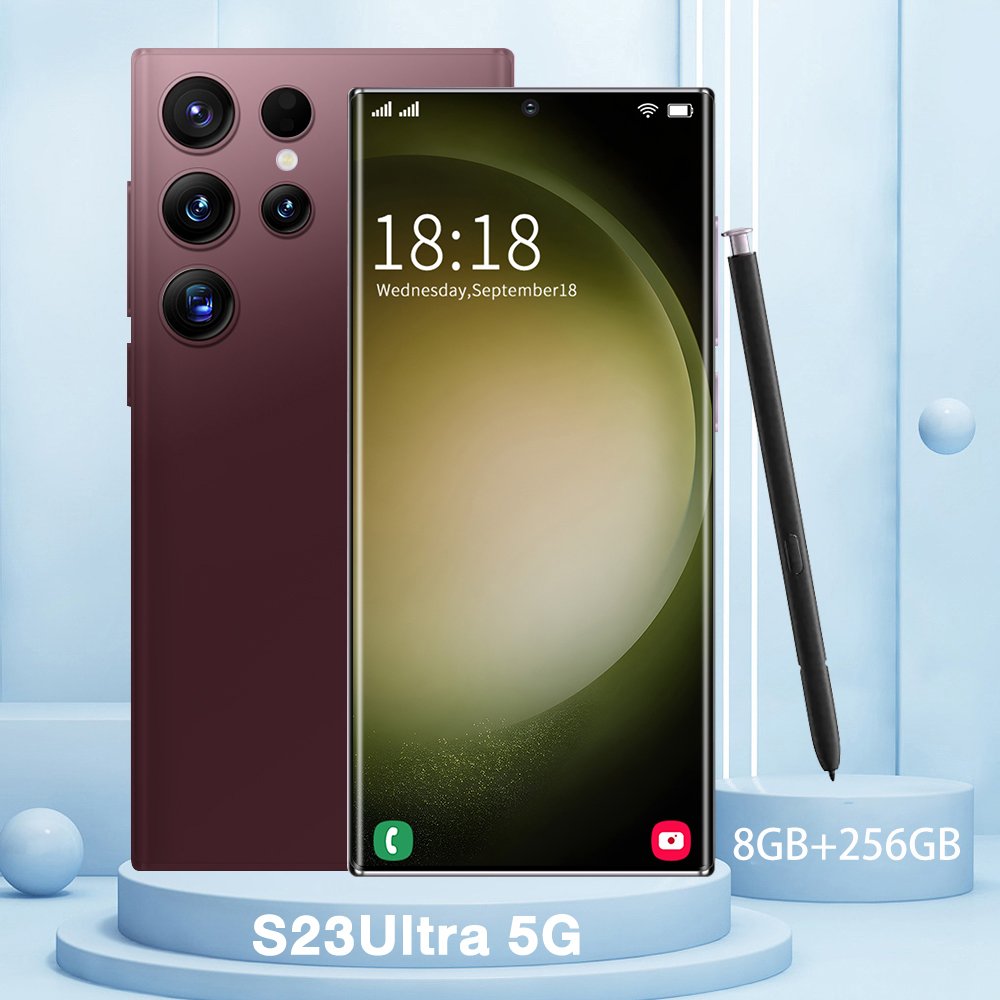 S23Ultra Smart Mobile Phone 4G Network Unlocked Type-C Cell Phone Quick Charge Gaming Smartphone dual-SIM dual standby Wifi Bt