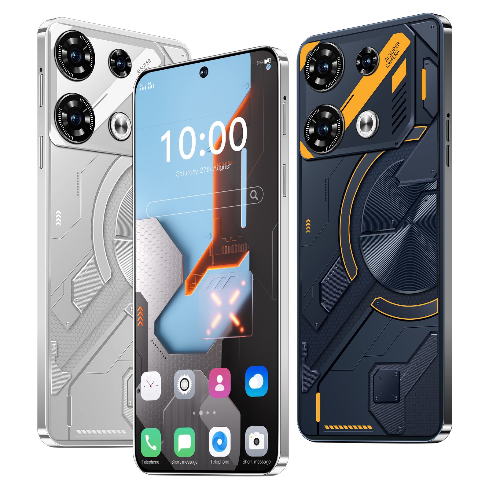 Global Version GT10 Pro 5G Smartphone 8GB+256GB Snapdragon Octa Core 7.3inch 120Hz Display 108MP Phone