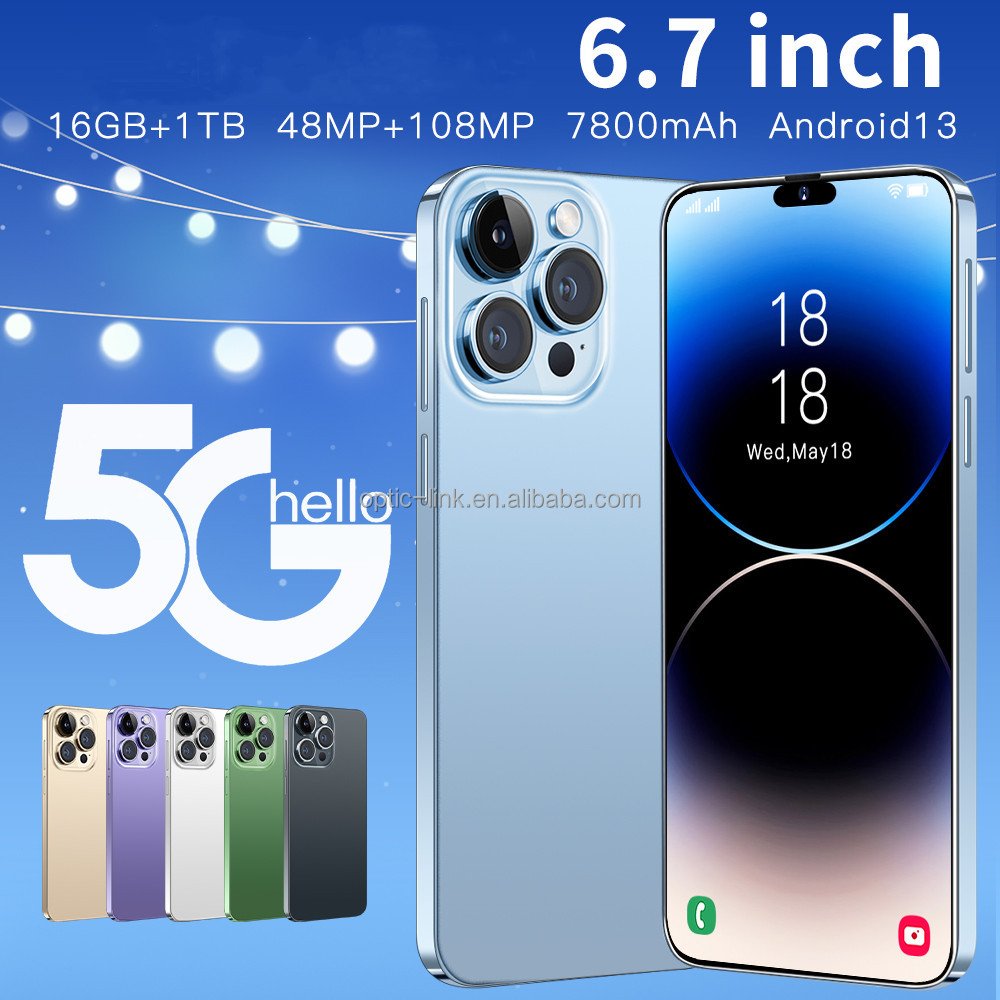5g Dual Sim Card I 15 Phone 15 Pro Max 5g Smartphone Smart Phone AMOLED Vivo T3x 5g Phone 1511 Box Speaker Global Version 65W