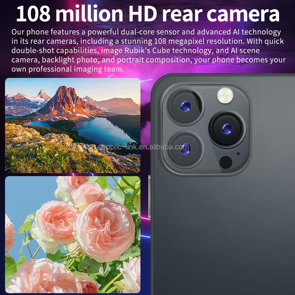 5g Dual Sim Card I 15 Phone 15 Pro Max 5g Smartphone Smart Phone AMOLED Vivo T3x 5g Phone 1511 Box Speaker Global Version 65W
