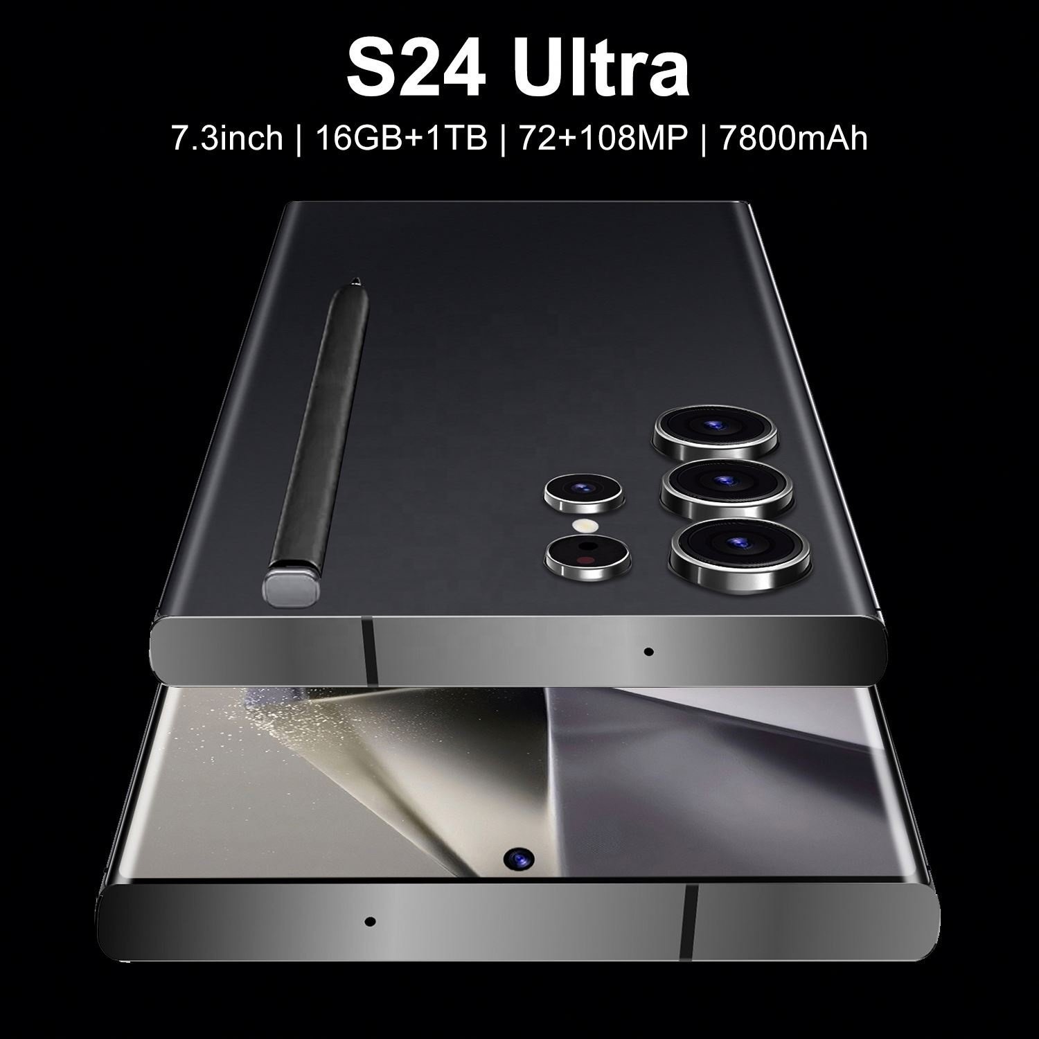 Global Version Cheap S24 ultra Clone Phone android 13 telephone 6.8 inch screen 512GB 8-core dual sim 5G smartphone Have Logo