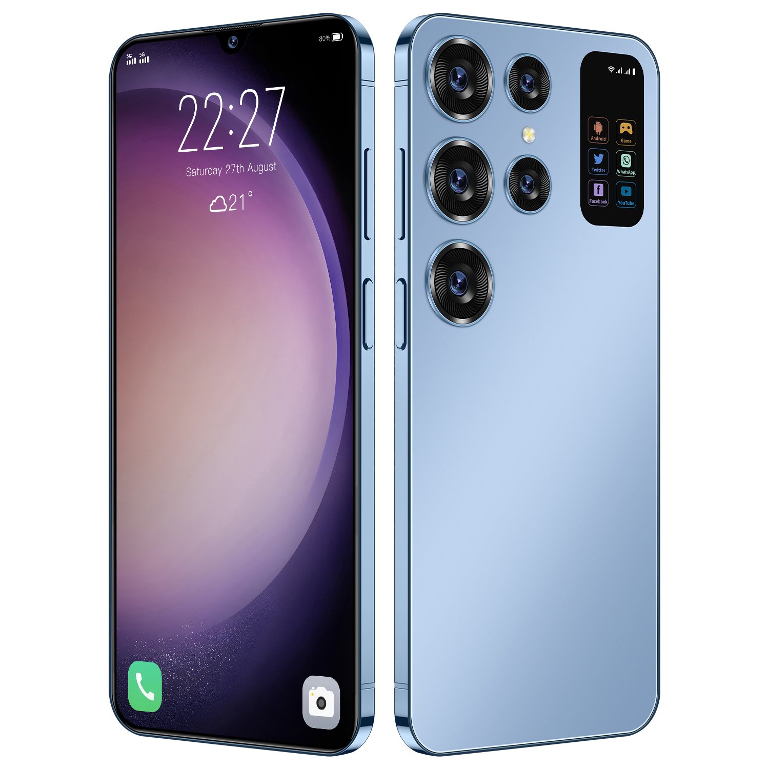 High-End Wholesale S24 5G Android 5G Smartphone 16GB+1TB Dual SIM Face and Fingerprint Unlock