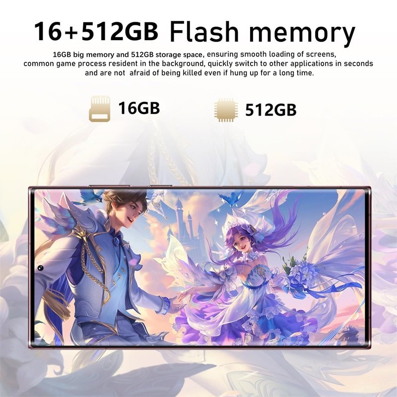 S23 Ultra 5G 7.3 Inch Original High Quality Mobile Phone 16G+1TB Large Memory Smart Phone Camera Gaming Cellphone Built-in Pen