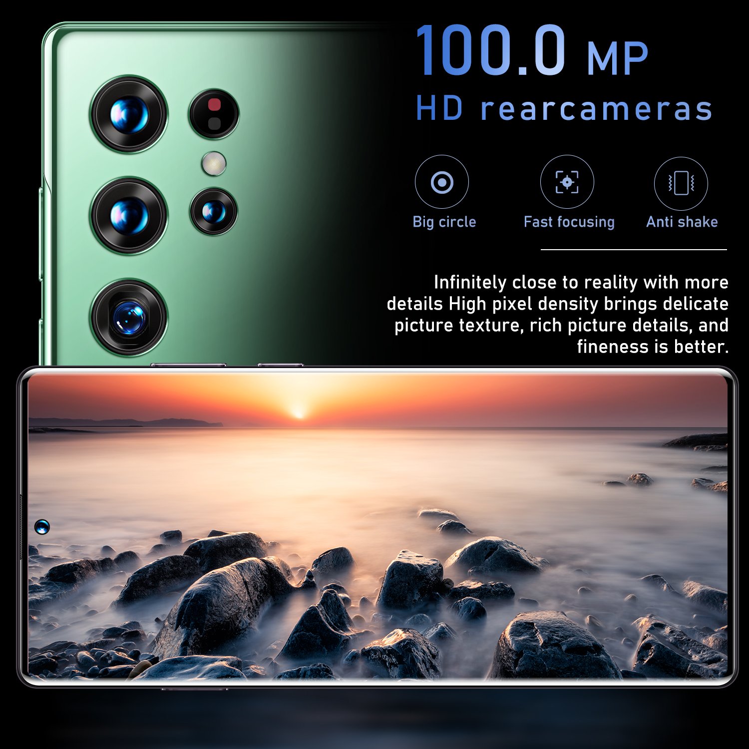 2022 Hot Sell New S22+ ULTRA PHONE Global Version Smartphone 5G 16GB+512GB Face Unlock 7.3inch Cell Phone Gaming Mobile Phone