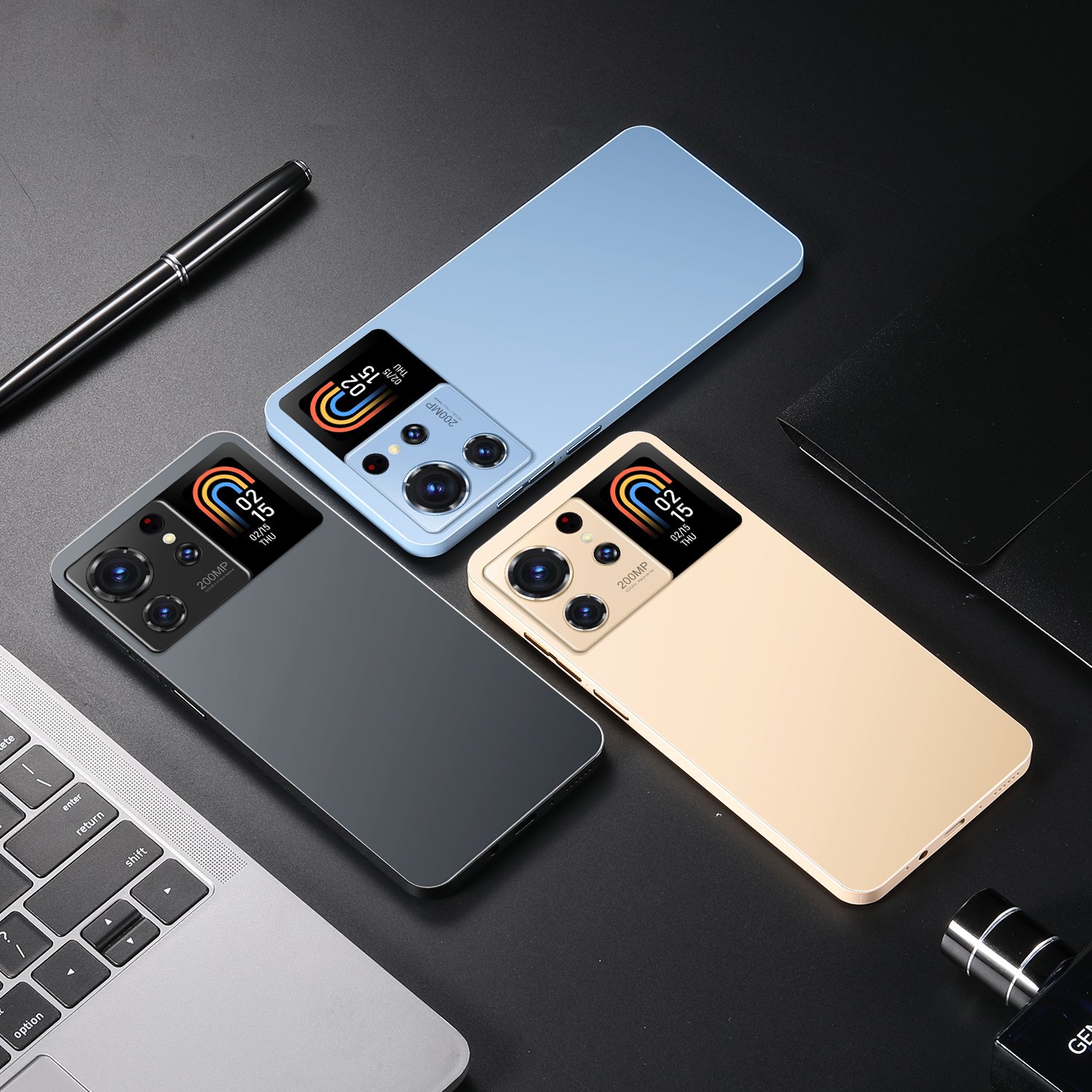 Cellphone Android 13.0 S24 ultra Secondary screen smart camera music mobilephone 7.3inch screen game playing era 5g smartphone