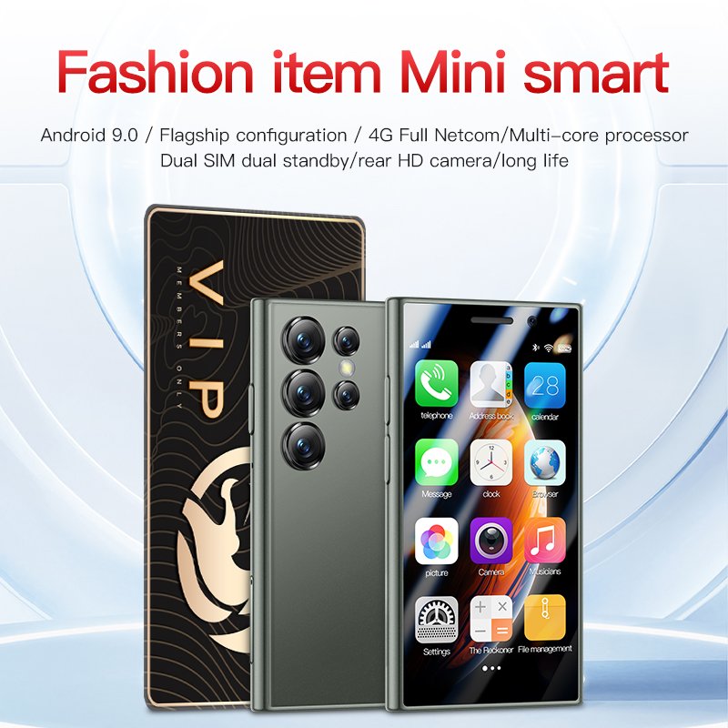 Best-Selling 4G Smartphone S23 Pro - Ultra-Compact 3inch Display 2GB+16GB Storage Android 9 Dual 3G SIM Support