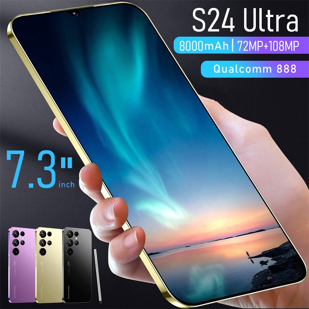 Original S24 Ultra 5G Smartphone 16GB+1TB 7.3 Inch HD Screen Android 13 Dual card Unlocked High Quality Mobile Phone