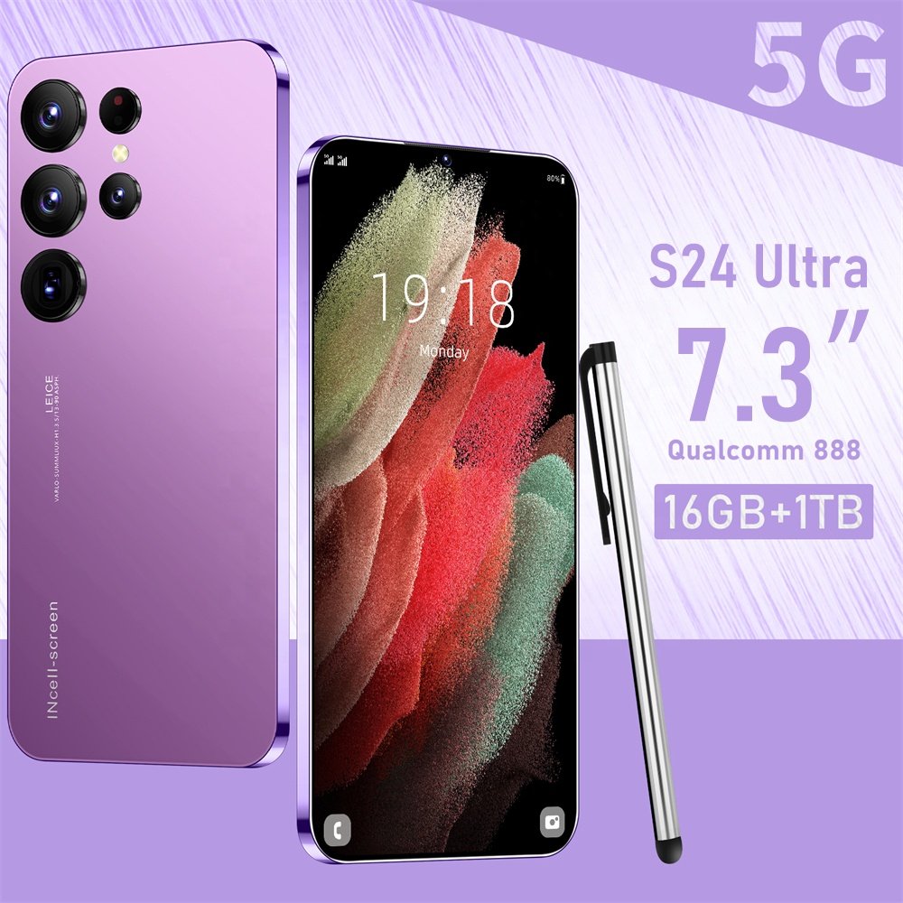 Original S24 Ultra 5G Smartphone 16GB+1TB 7.3 Inch HD Screen Android 13 Dual card Unlocked High Quality Mobile Phone