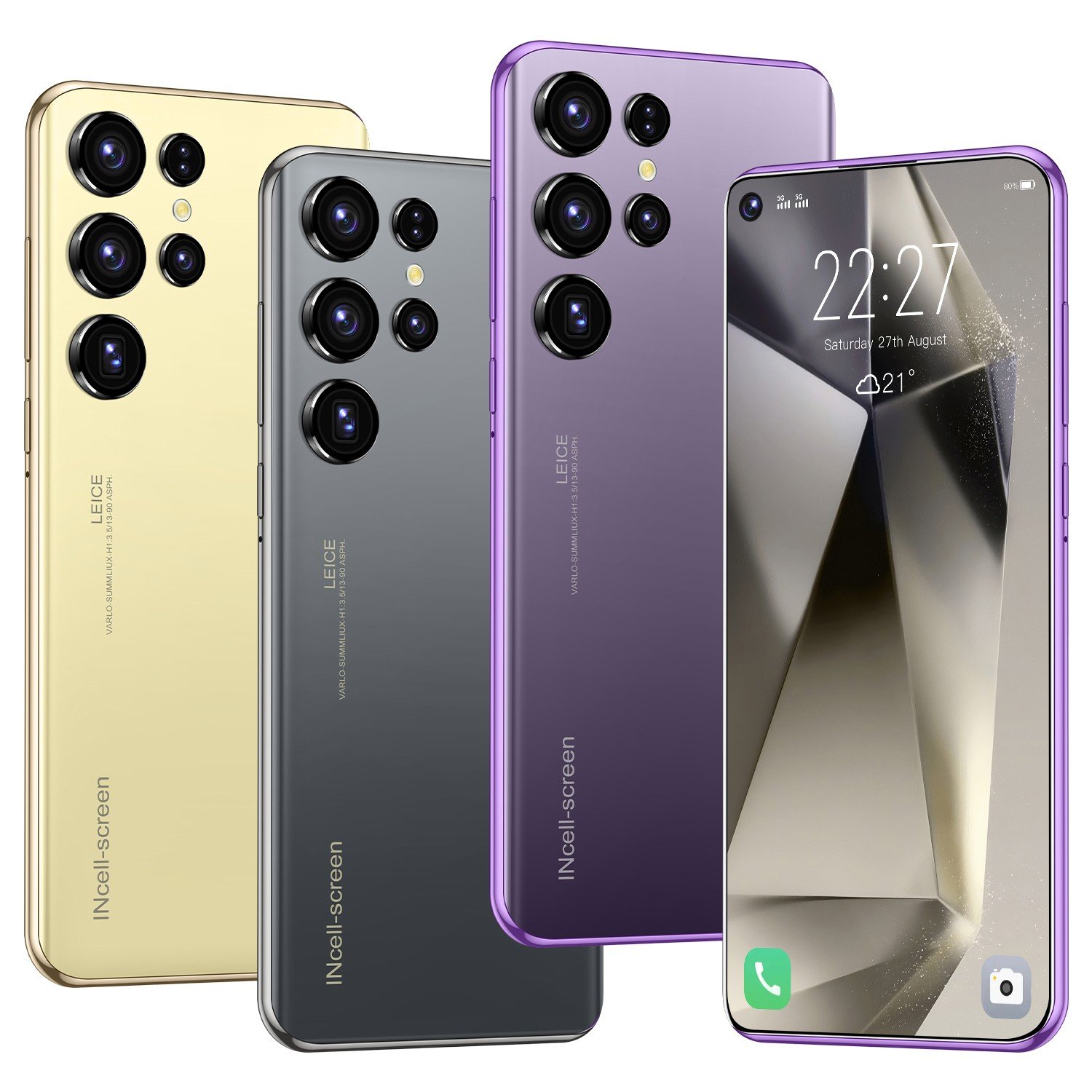 New Arrival Unlocked 4g 5g Smartphone S24 Ultra 16GB+1TB 7.3inch Big Screen Mobile Phone