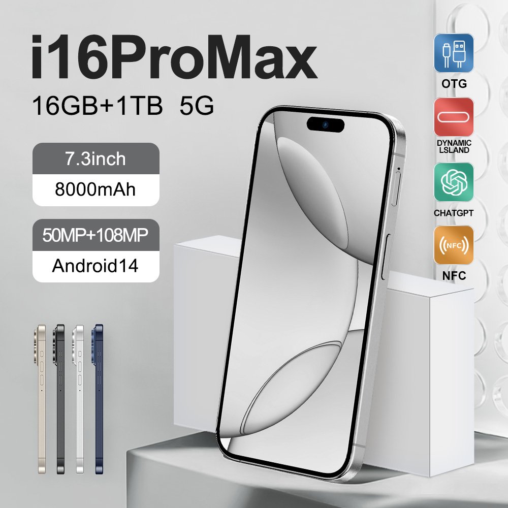 Slimoro i For Phone 16 Pro Max Cell Phone Kids Smart Phone Online Smartfone Iphine 12 Promax Get 5G De Smartphone Deal Telefoon