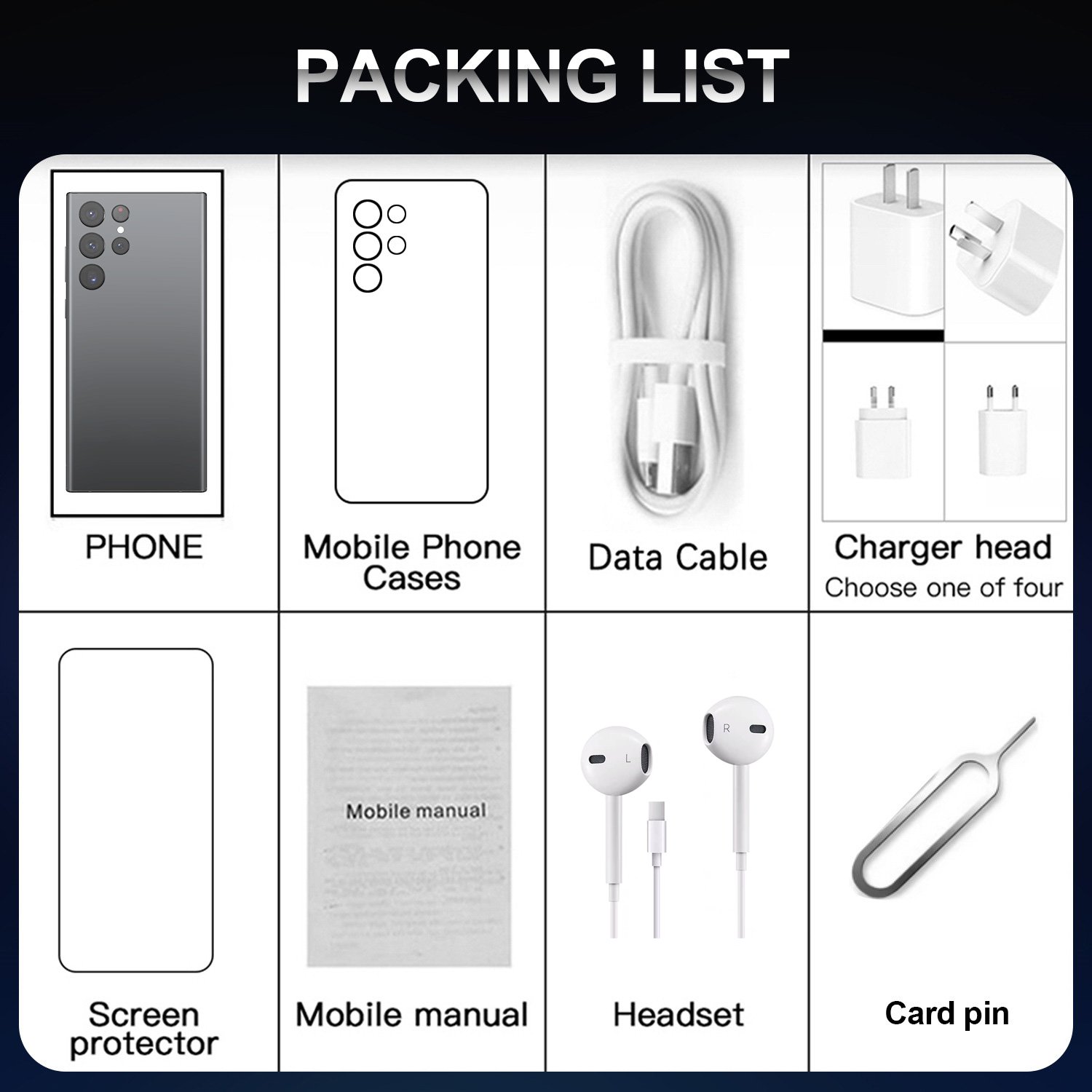 Hot selling 5G smartphone S24 Ultra telephone 7.3 inch android phones unlocked 16G+1TB cellphone mobile phones 4G 5G