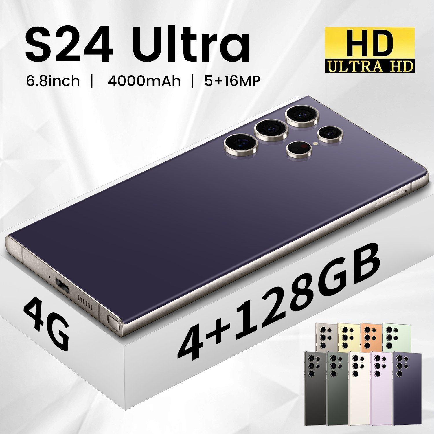 2024 S24 Ultra 5G Smartphone 7.3-inch HD Smart Phone Quad Core Newest Android Mobile Phone OLED 5g Smartphone Work in India