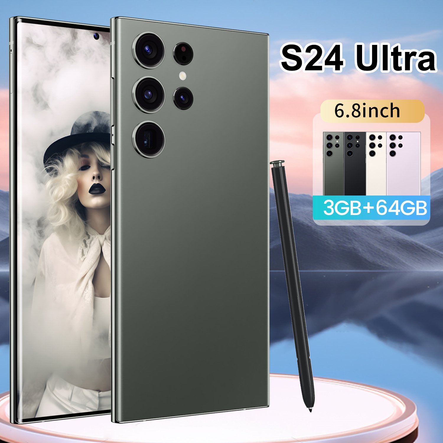 2024 S24 Ultra 5G Smartphone 7.3-inch HD Smart Phone Quad Core Newest Android Mobile Phone OLED 5g Smartphone Work in India