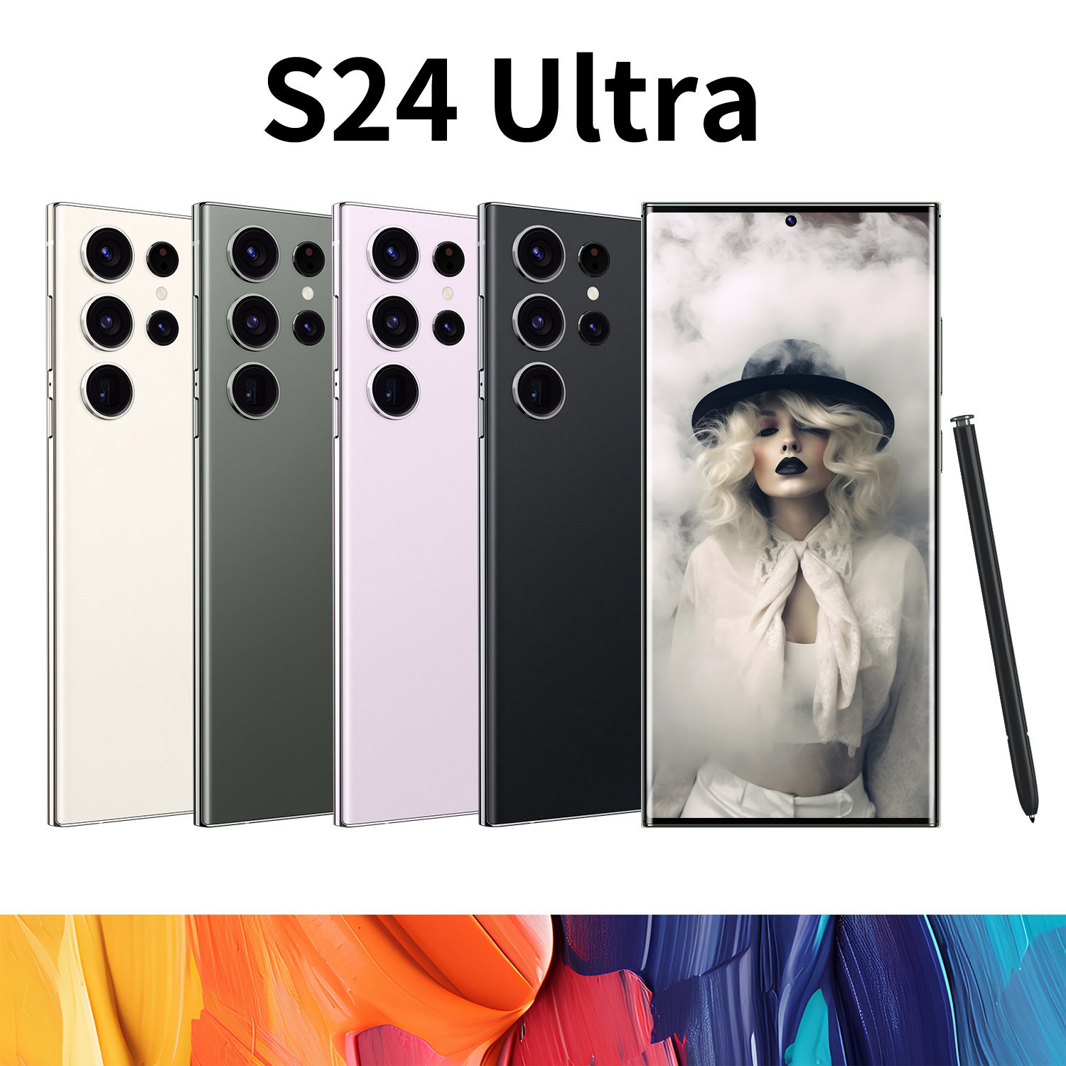 2024 S24 Ultra 5G Smartphone 7.3-inch HD Smart Phone Quad Core Newest Android Mobile Phone OLED 5g Smartphone Work in India